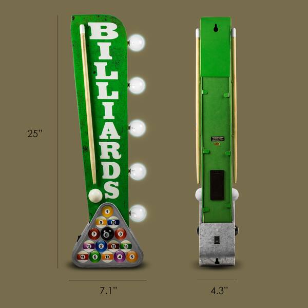 Shop American Art Decor Billiards Pool Cue Vintage Marquee Led