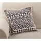 preview thumbnail 3 of 1, Aztec Tribal Design Fringe Trim Cotton Down Filled Throw Pillow