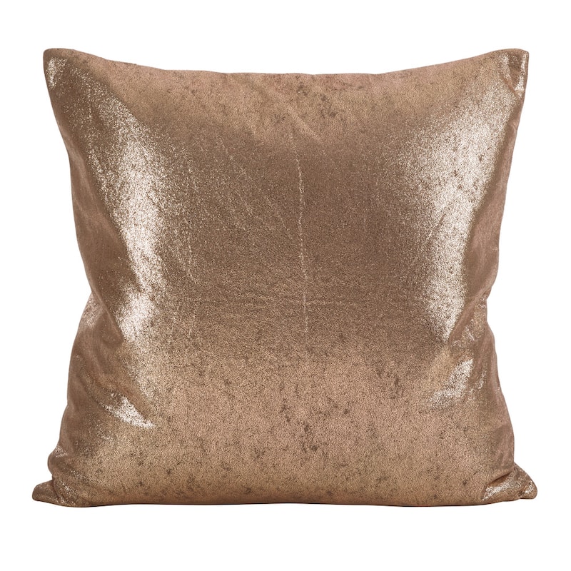 Shimmering Metallic Design Down Filled Throw Pillow