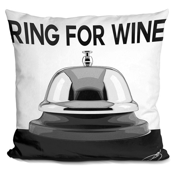 By Jodi 'Ring for wine' Throw Pillow