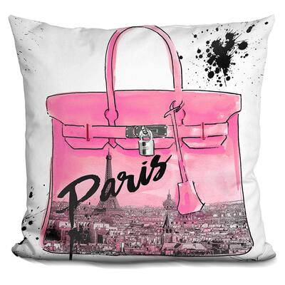 By Jodi 'Pink paris' Throw Pillow