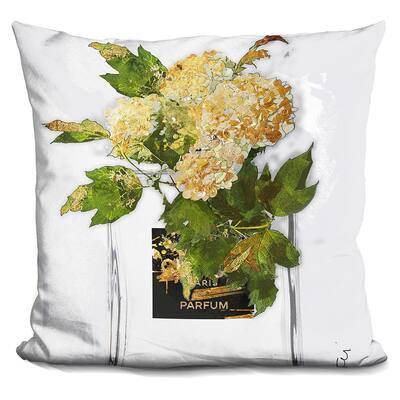 By Jodi 'Gold flowers' Throw Pillow