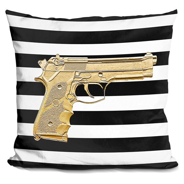 By Jodi 'Armed in gold' Throw Pillow