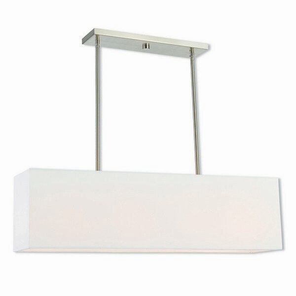 Livex Lighting 41155-91 Summit Brushed Nickel Steel 4-light Indoor Chandelier