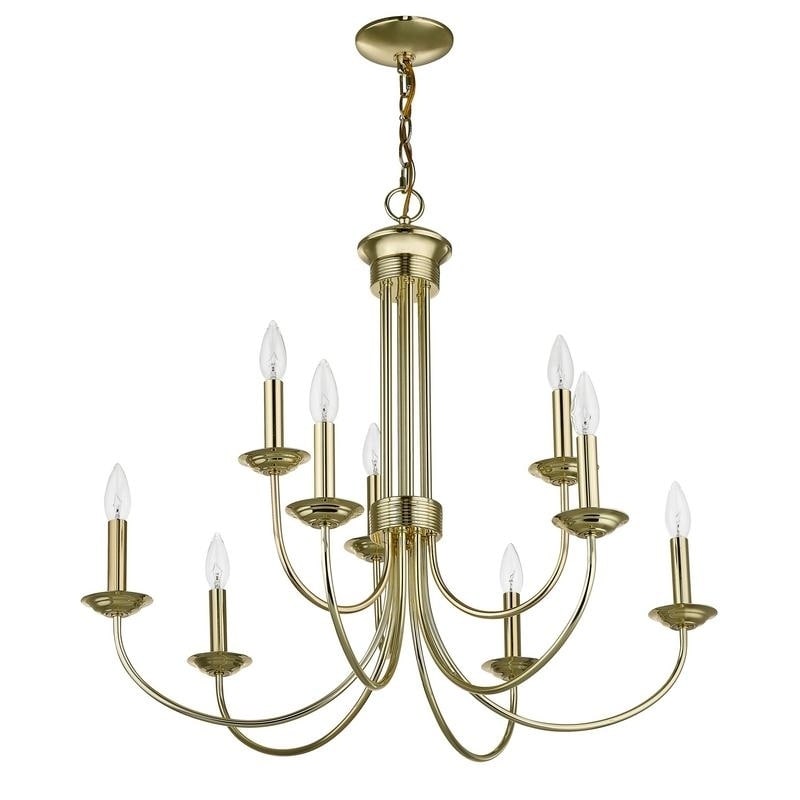 vintage chandelier, Polished Brass Candle Chandelier from Brass Light  Gallery