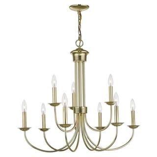 Livex Lighting Estate 9 light Polished Brass Indoor Chandelier - Gold