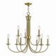 preview thumbnail 2 of 0, Livex Lighting Estate 9 light Antique Brass Indoor Chandelier