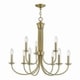 preview thumbnail 1 of 0, Livex Lighting Estate 9 light Antique Brass Indoor Chandelier