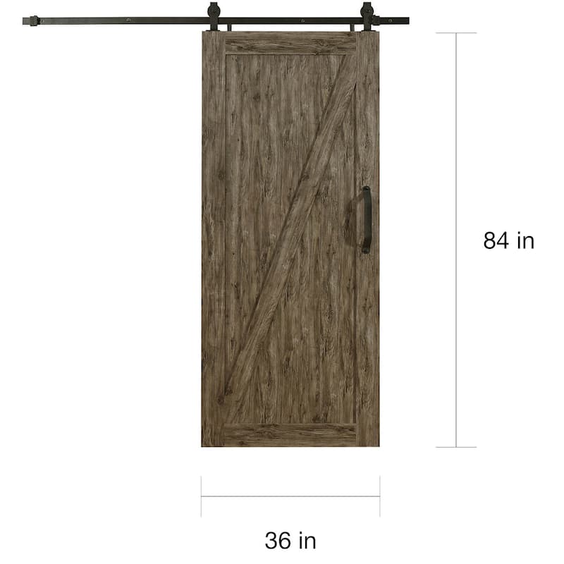 Millbrooke 36w x 84h PVC Z Barn Door Kit