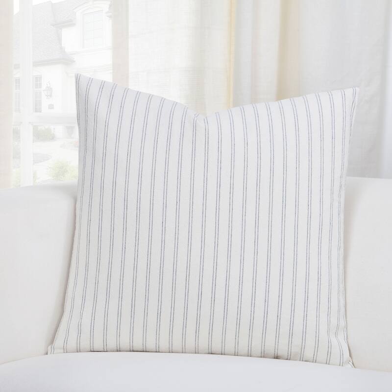 SIScovers Ticking Stripe Pewter Accent Throw Pillows