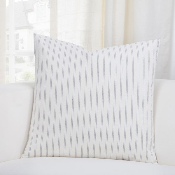 SIScovers Ticking Stripe Pewter Accent Throw Pillows On Sale