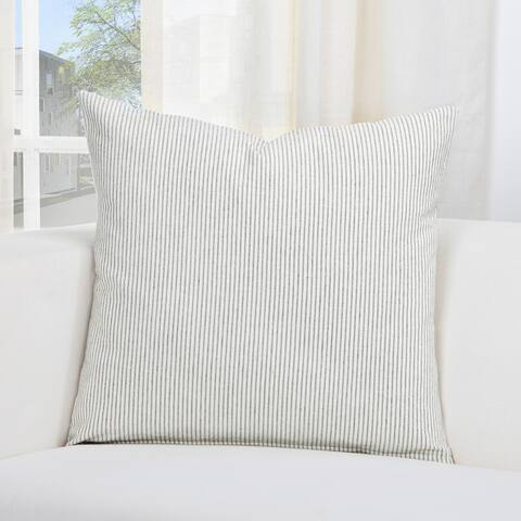 Siscovers Heritage Linen White/Grey Striped Accent Throw Pillow