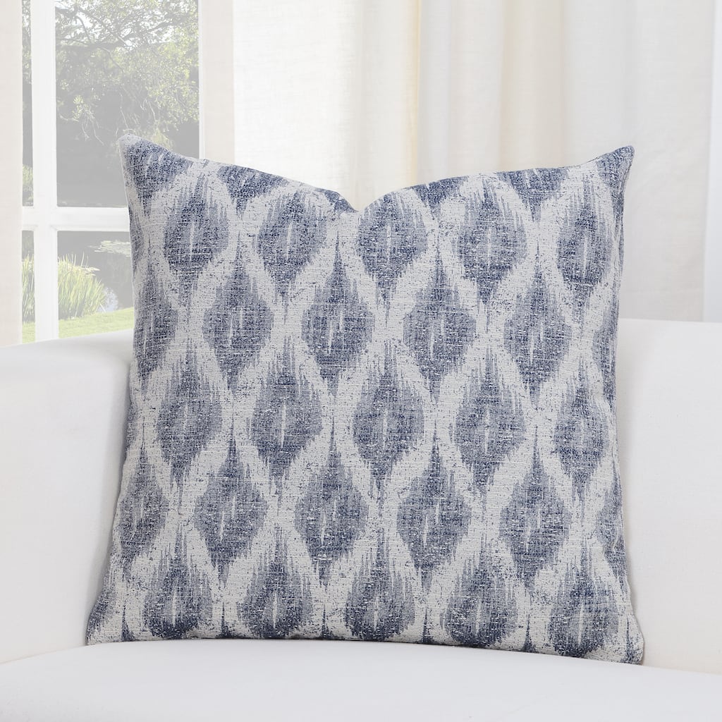 SIScovers Diamond Creek Blue/Grey Geometric Accent Throw Pillow