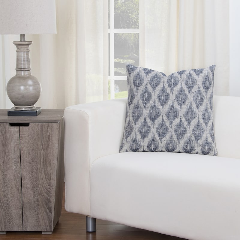 SIScovers Diamond Creek Blue/Grey Geometric Accent Throw Pillow