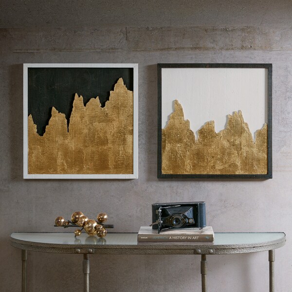INK+IVY Richter Gold Wall Decor Set Of 2 Overstock