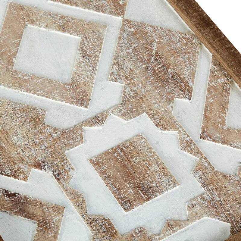 Madison Park Mandal Panel Two-tone Geometric 3-piece Wood Wall Decor Set