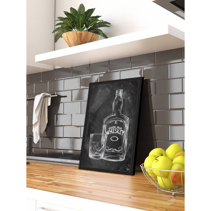 'Good Old Whiskey III' Framed Painting Print