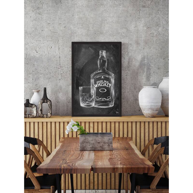 'Good Old Whiskey III' Framed Painting Print