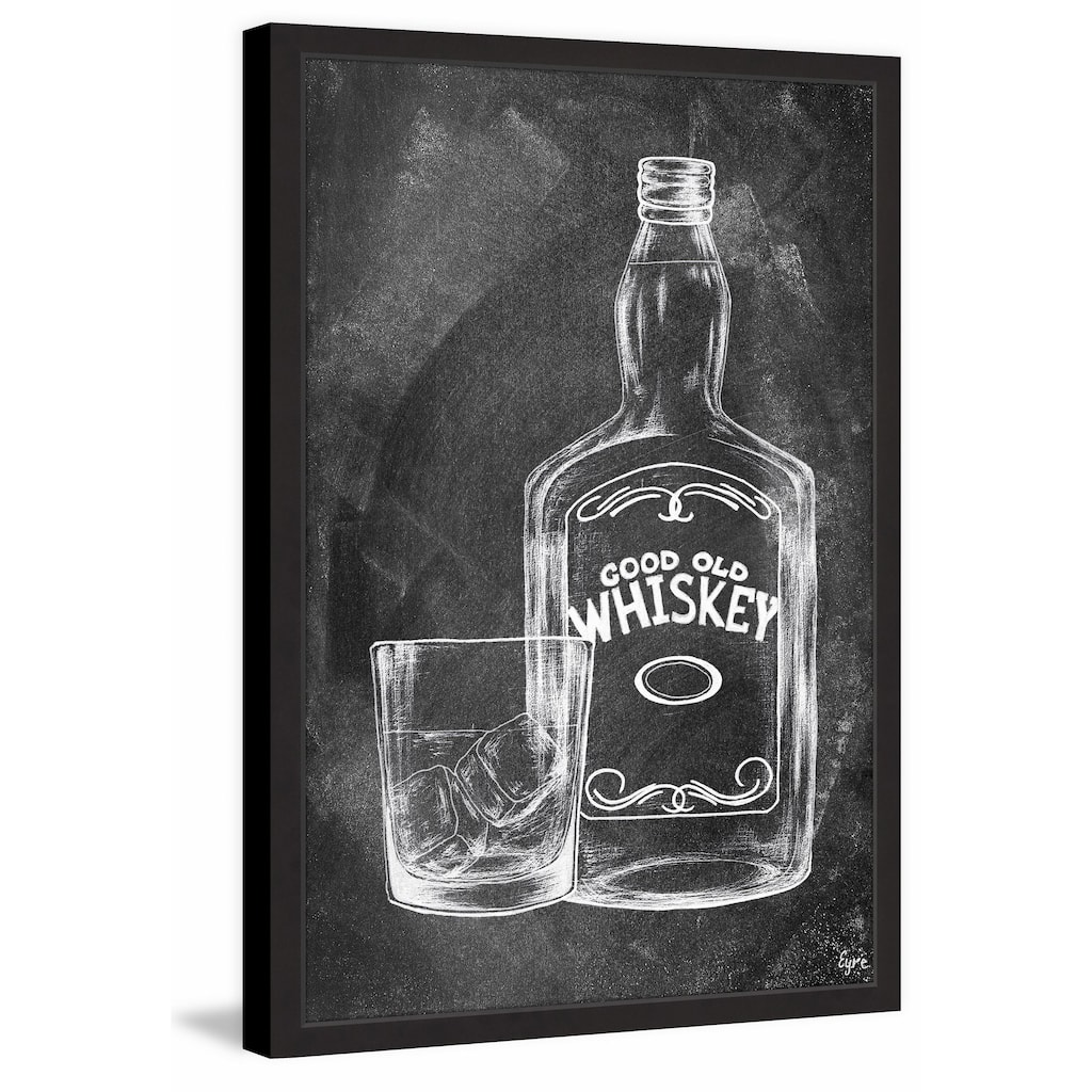 'Good Old Whiskey III' Framed Painting Print
