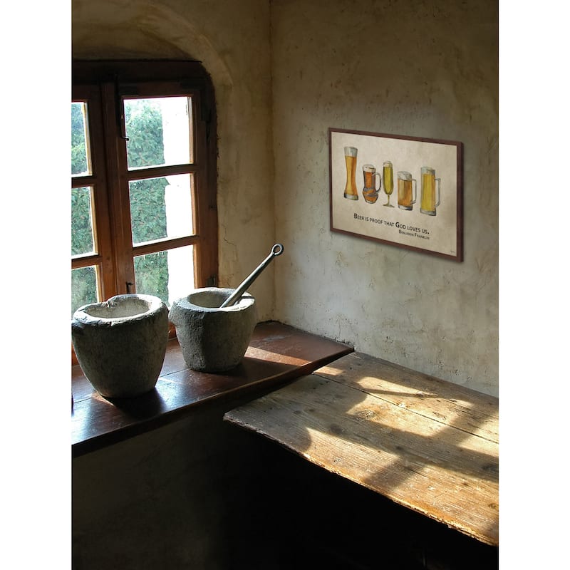 'Beer Is Proof' Framed Painting Print