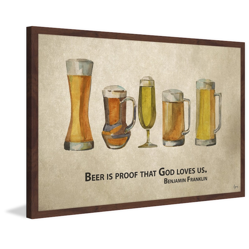 'Beer Is Proof' Framed Painting Print
