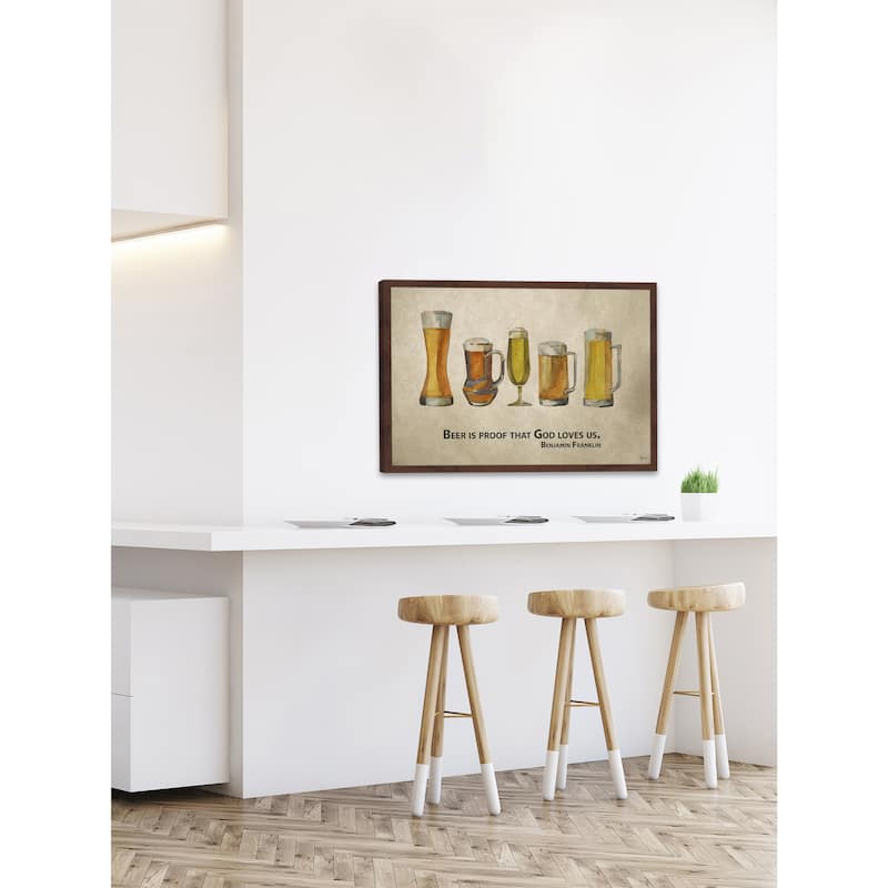 'Beer Is Proof' Framed Painting Print