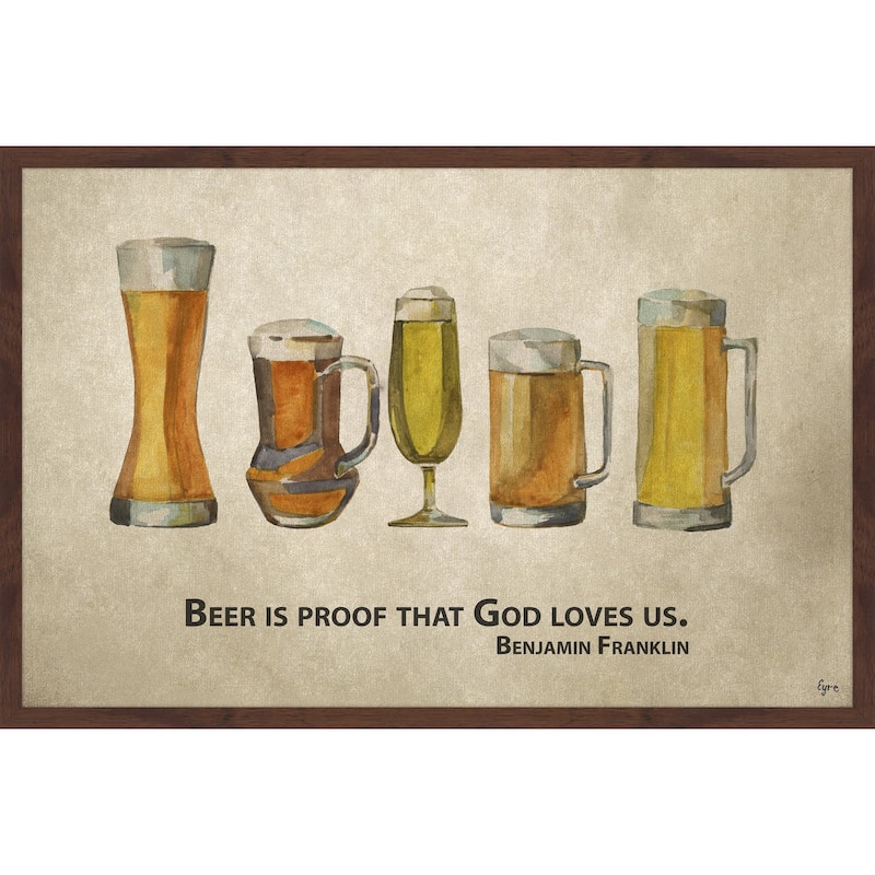 'Beer Is Proof' Framed Painting Print