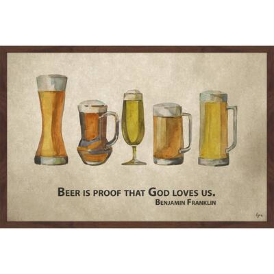 'Beer Is Proof' Framed Painting Print