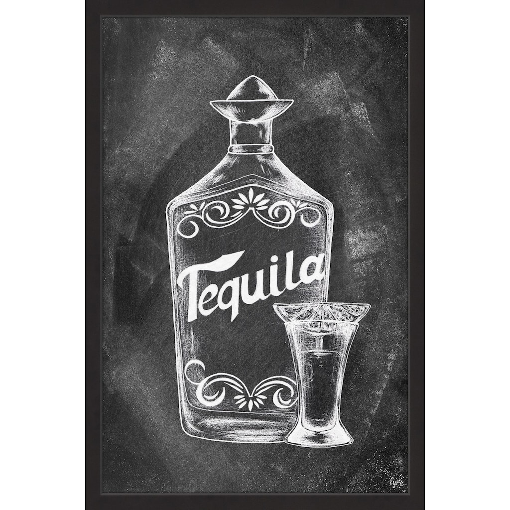 'Tequila Bottle' Framed Painting Print