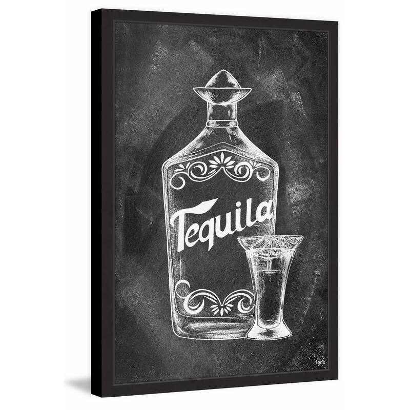 'Tequila Bottle' Framed Painting Print