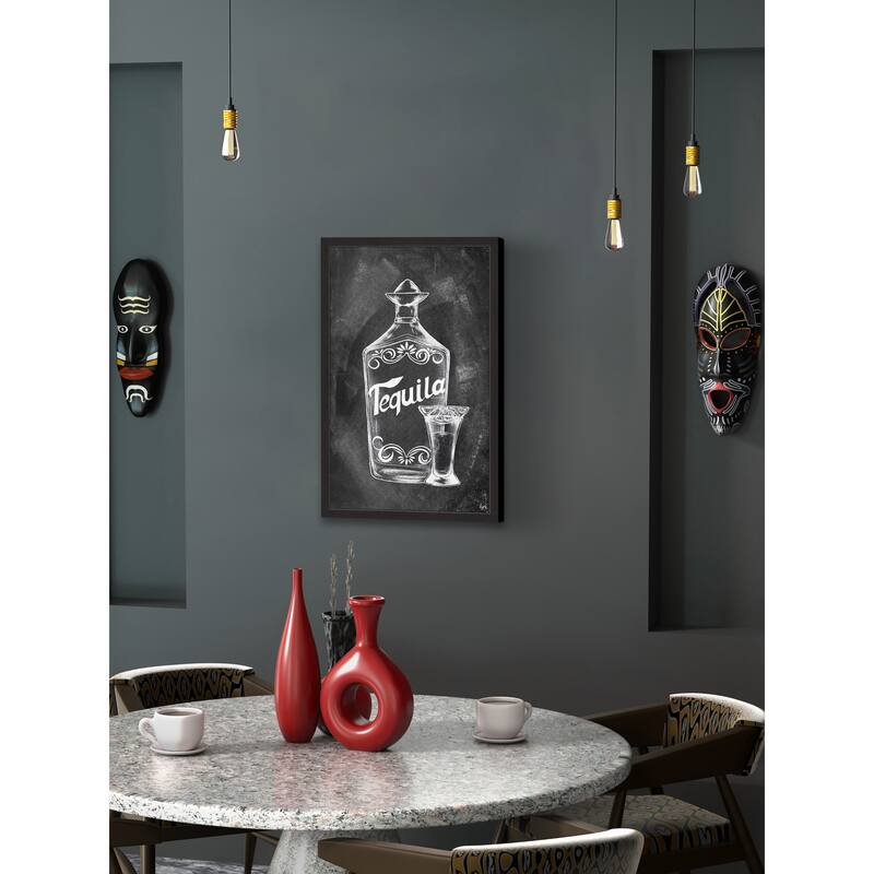 'Tequila Bottle' Framed Painting Print