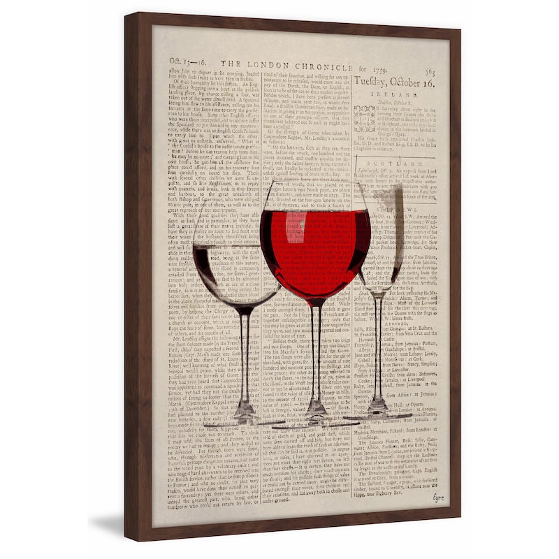 'Tres Copas' Framed Painting Print