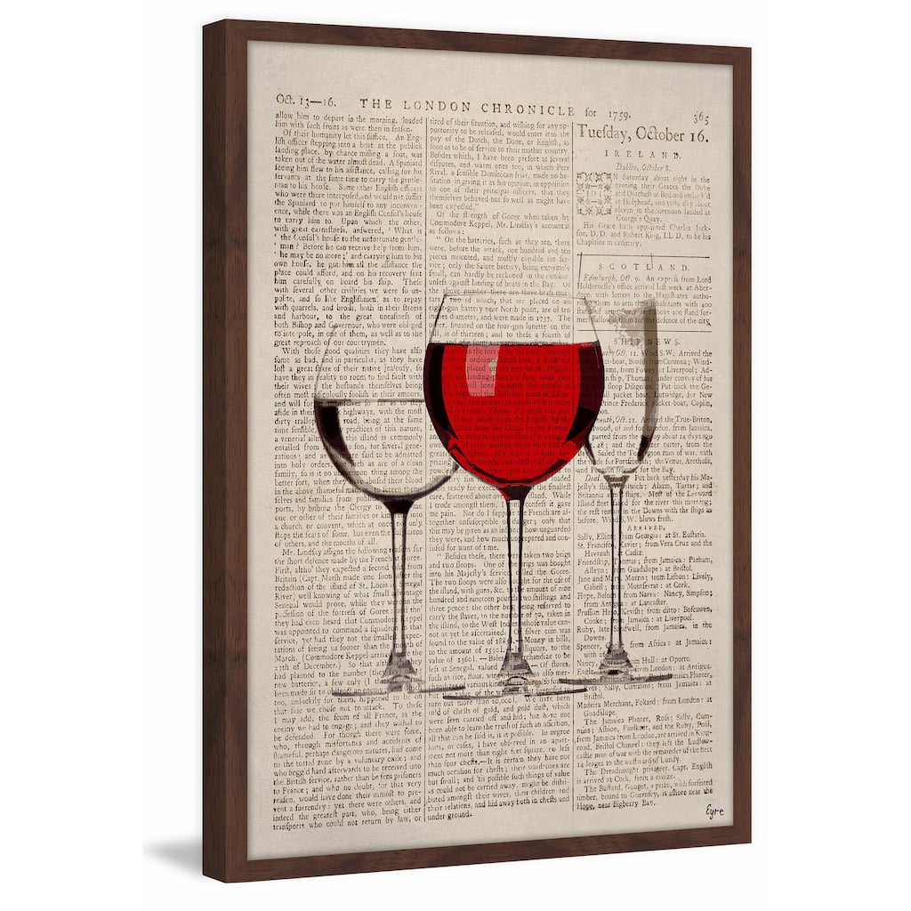 'Tres Copas' Framed Painting Print