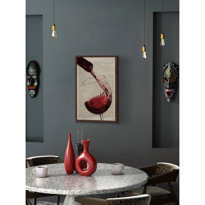 'A Cup of Burgundy' Framed Painting Print