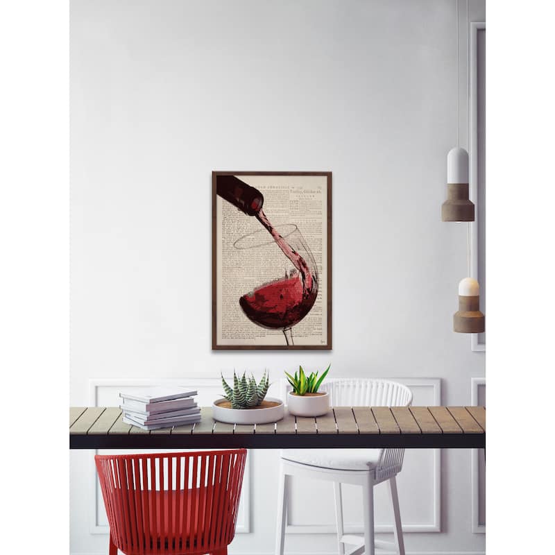 'A Cup of Burgundy' Framed Painting Print
