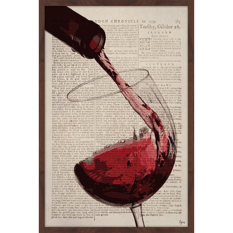 'A Cup of Burgundy' Framed Painting Print