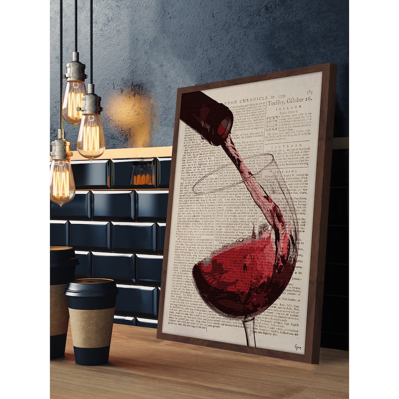 'A Cup of Burgundy' Framed Painting Print