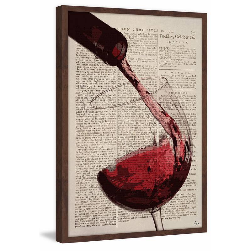 'A Cup of Burgundy' Framed Painting Print