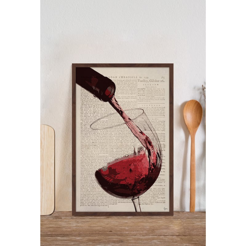 'A Cup of Burgundy' Framed Painting Print