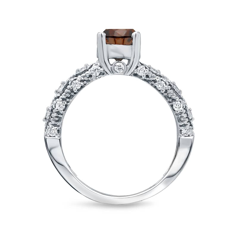 Auriya Unique Vintage 1 1/4ctw Champagne Brown Diamond Engagement Ring 14k Gold (I1-I2)