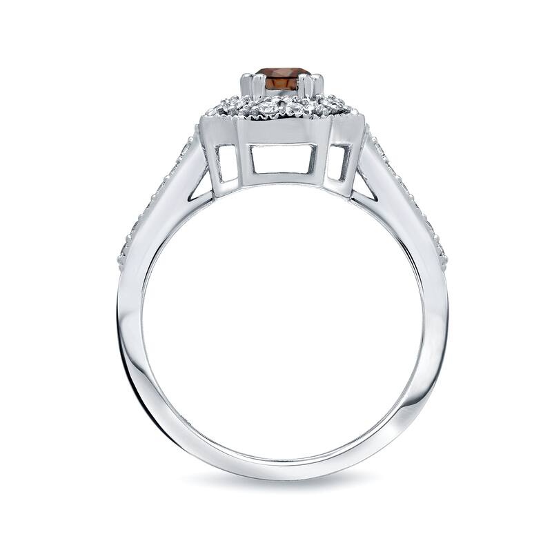 Auriya Vintage Brown Diamond Halo Engagement Ring 3/4ct TW 14k Gold (I1-I2)