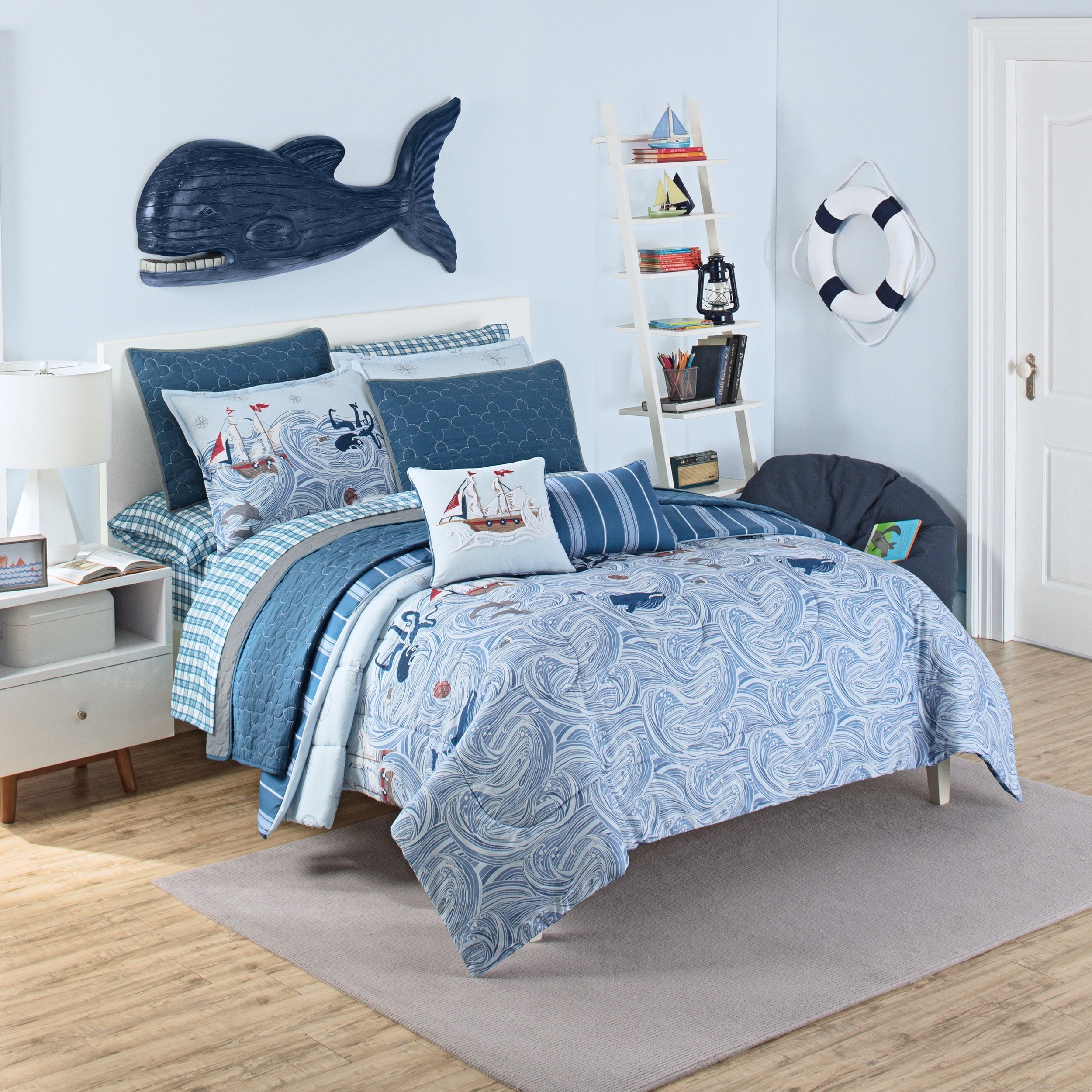 Shop Waverly Kids Ride The Waves Reversible 3 Piece Comforter Set
