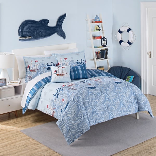 Shop Waverly Kids Ride The Waves Reversible 3 Piece Comforter Set