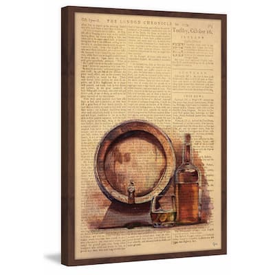 'Aged Brandy' Framed Painting Print