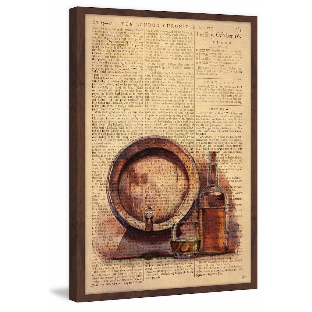'Aged Brandy' Framed Painting Print