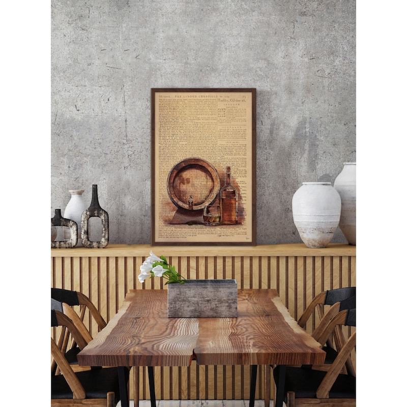 'Aged Brandy' Framed Painting Print