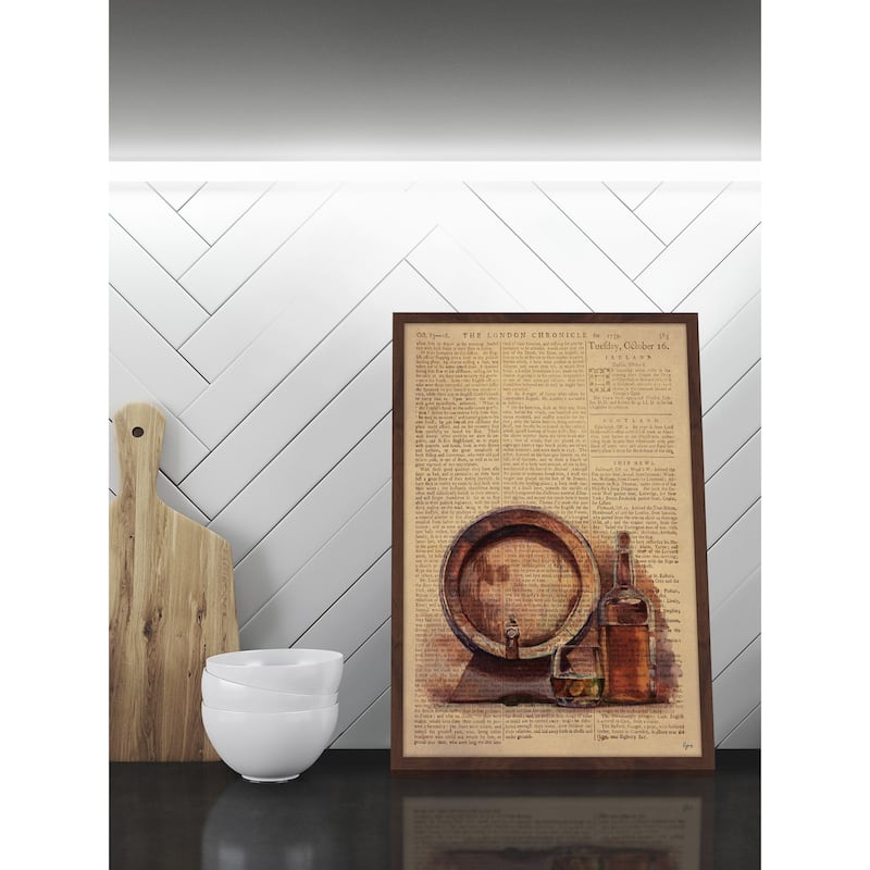 'Aged Brandy' Framed Painting Print