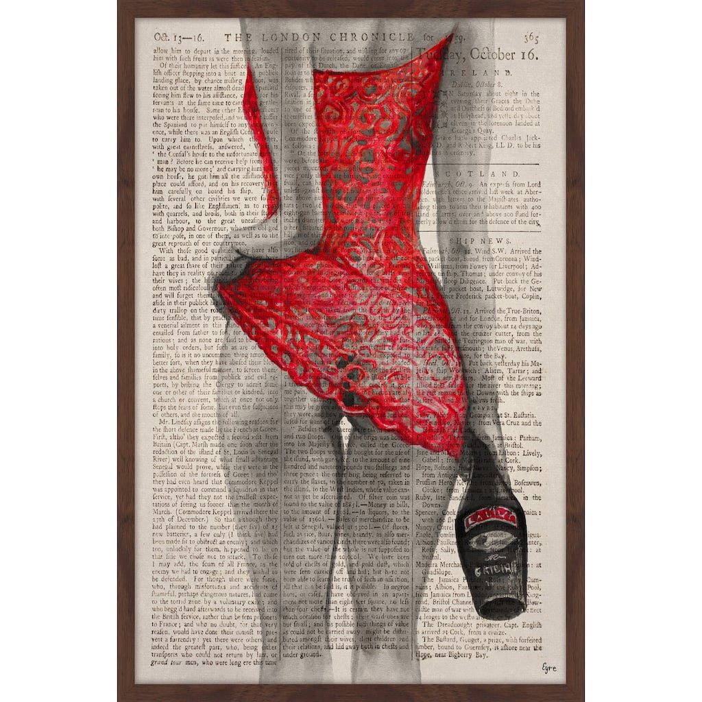 'Follow the Red Dress' Framed Painting Print