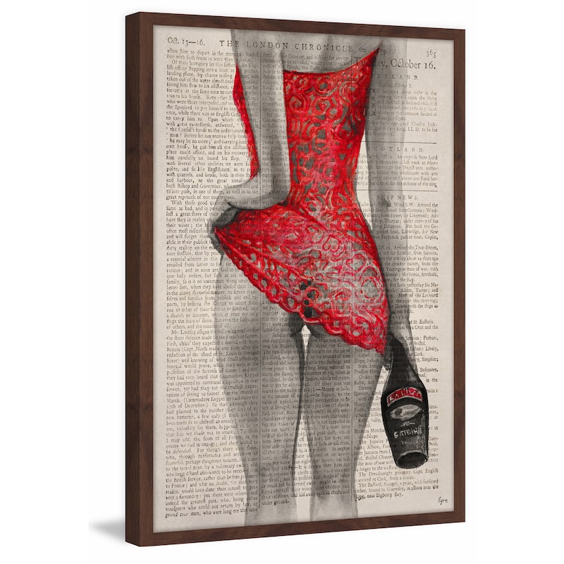'Follow the Red Dress' Framed Painting Print