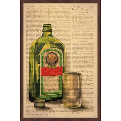 'Jagermeister Poured' Framed Painting Print